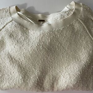 Free People “Found My Friend” Pullover Crewneck Sweater Cream Size Small NWT